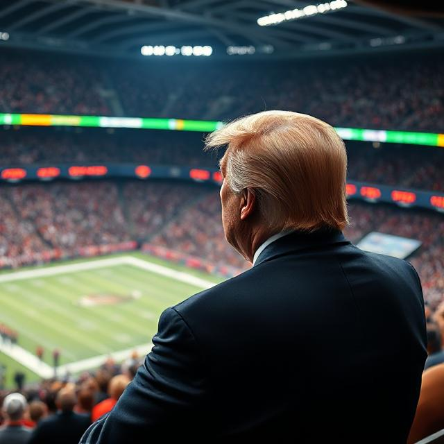 “Donald Trump spotted at a football stadium – Will he attend Super Bowl 2025?”