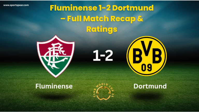 Dortmund’s Marco Reus celebrates after scoring against Fluminense – FIFA Club World Cup 2025 semi-final